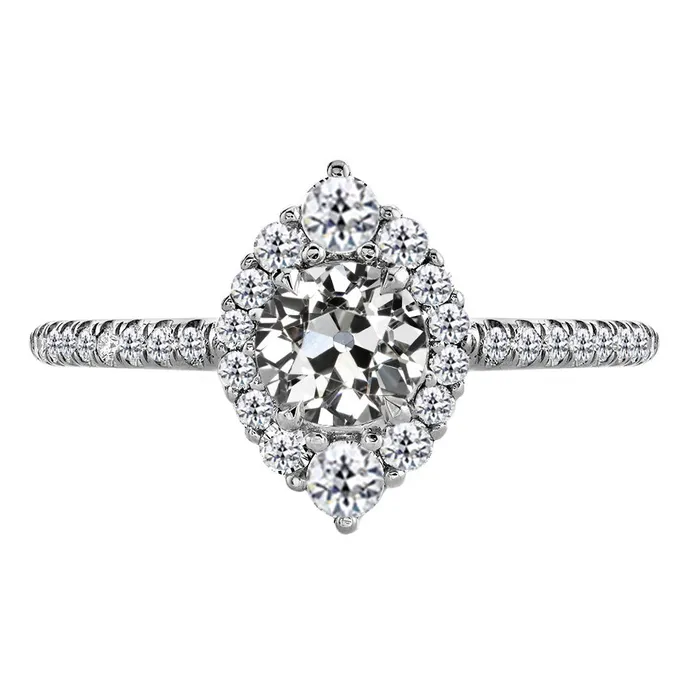 HarryChadEntcom Rings Round Old Miner Real Diamond Halo Wedding Ring 350 Carats HarryChadEntcom Rings Round Old Miner Real Diamond Halo Wedding Ring 350 Carats