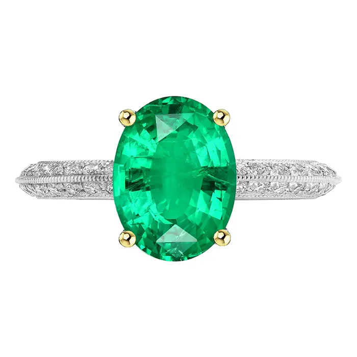 HarryChadEntcom Rings Vintage Type Gemstone Jewelry Green Emerald Ring