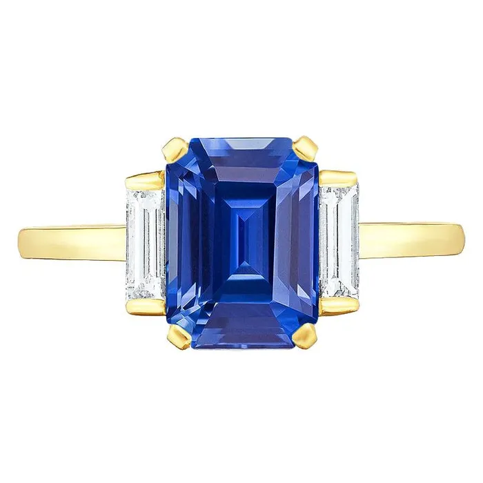 HarryChadEntcom Rings Yellow Gold Emerald Gemstone Ring Baguette Natural Earth Mined Diamonds 5 Carats 3 Stone HarryChadEntcom Rings Yellow Gold Emerald Gemstone Ring Baguette Natural Earth Mined Diamonds 5 Carats 3 Stone