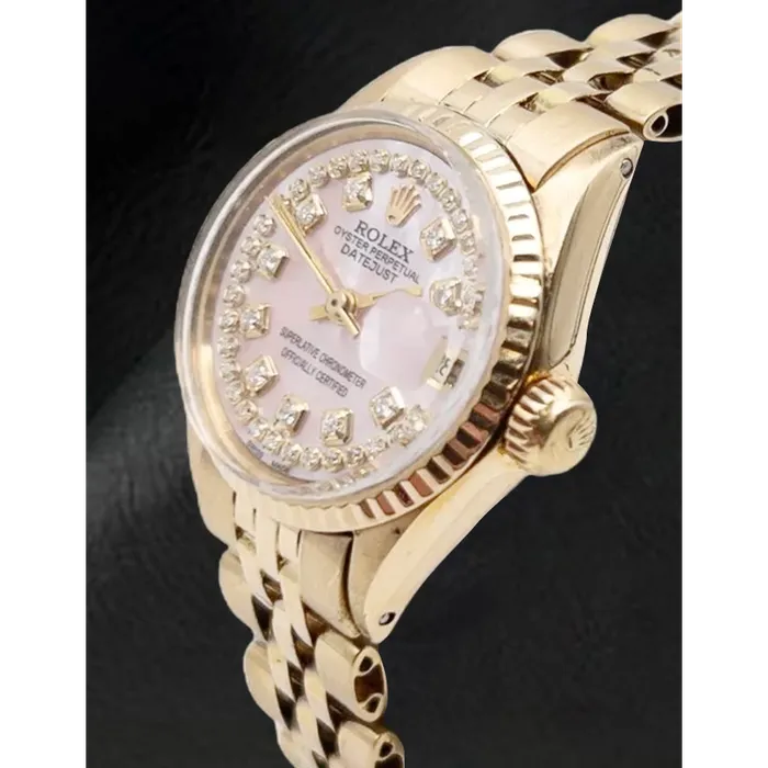 HarryChadEntcom Rolex Lady Datejust Pink Mother Of Pearl String Diamond Dial Yellow Gold Watch Watches HarryChadEntcom Rolex Lady Datejust Pink Mother Of Pearl String Diamond Dial Yellow Gold Watch Watches