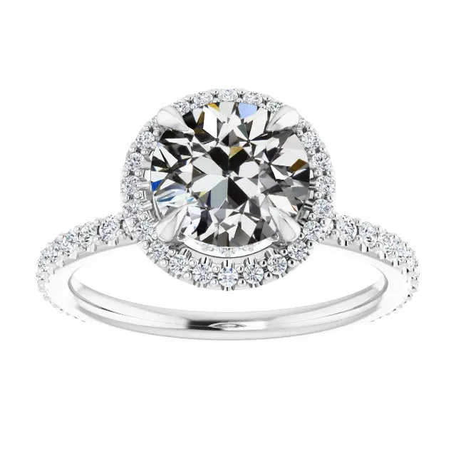 HarryChadEntcom Round Old Miner Natural Earth Mined Diamond Halo Wedding Ring 14K White Gold 7 Carats Rings HarryChadEntcom Round Old Miner Natural Earth Mined Diamond Halo Wedding Ring 14K White Gold 7 Carats Rings