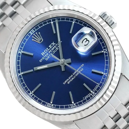 HarryChadEntcom Watches Rolex Datejust Year 2000 Blue Stick Dial 36 mm Stainless Steel Watch HarryChadEntcom Watches Rolex Datejust Year 2000 Blue Stick Dial 36 mm Stainless Steel Watch