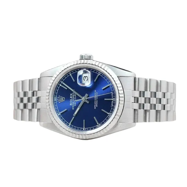 HarryChadEntcom Watches Rolex Datejust Year 2000 Blue Stick Dial 36 mm Stainless Steel Watch HarryChadEntcom Watches Rolex Datejust Year 2000 Blue Stick Dial 36 mm Stainless Steel Watch