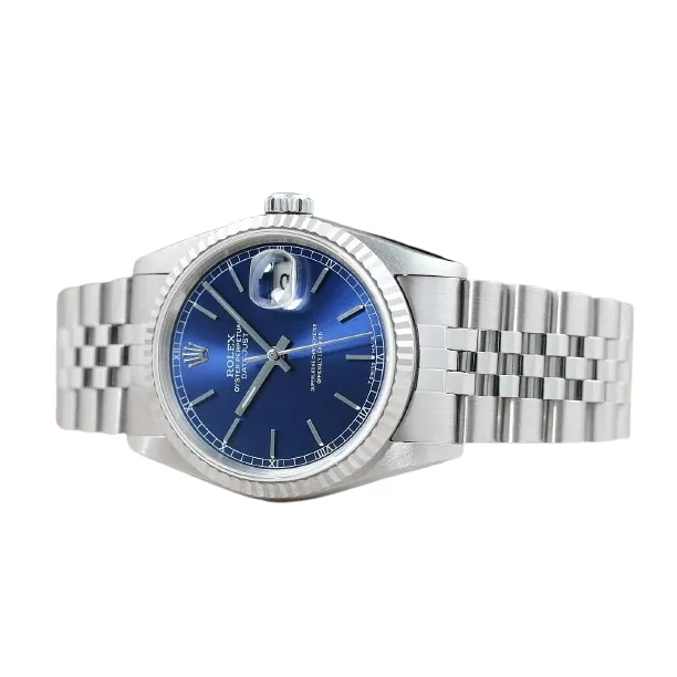 HarryChadEntcom Watches Rolex Datejust Year 2000 Blue Stick Dial 36 mm Stainless Steel Watch HarryChadEntcom Watches Rolex Datejust Year 2000 Blue Stick Dial 36 mm Stainless Steel Watch