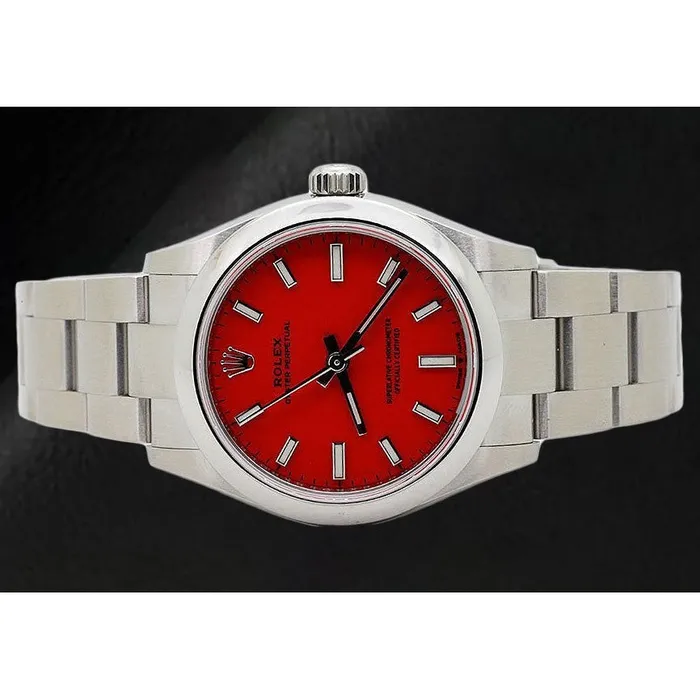 HarryChadEntcom Watches Rolex Lady Oyster Perpetual 31mm Coral Red Luminous Dial Steel Watch HarryChadEntcom Watches Rolex Lady Oyster Perpetual 31mm Coral Red Luminous Dial Steel Watch
