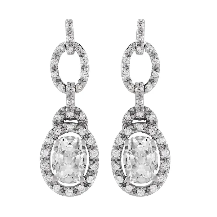 HarryChadEntcom White Gold Halo Real Natural Earth Mined Diamond Oval Old Miner Drop Earrings 6 Carats Earrings HarryChadEntcom White Gold Halo Real Natural Earth Mined Diamond Oval Old Miner Drop Earrings 6 Carats Earrings