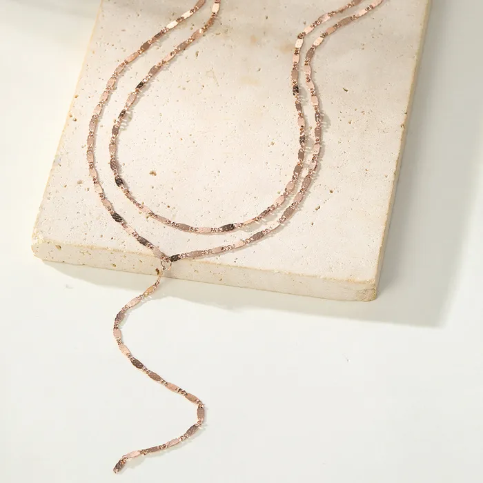 Hey Happiness Necklaces Layered Y Chain Necklace Waterproof Hey Happiness Necklaces Layered Y Chain Necklace Waterproof
