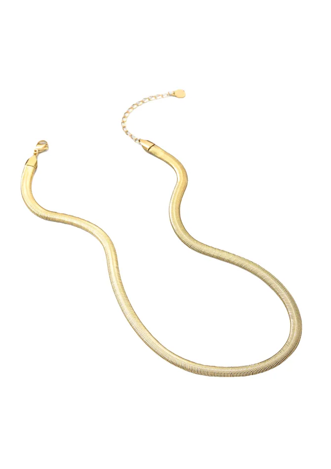 Hey Happiness Necklaces Thick Snake Chain Necklace Gold Hey Happiness Necklaces Thick Snake Chain Necklace Gold
