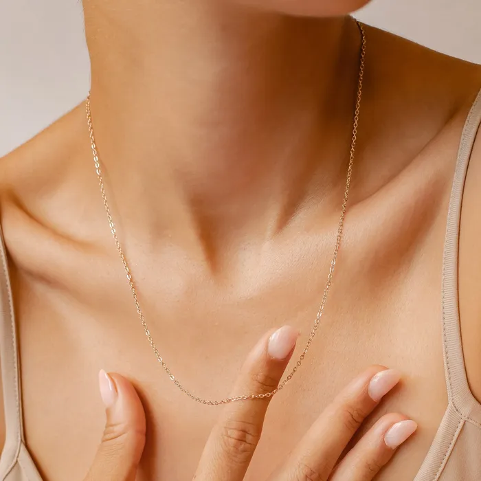 Hey Happiness Necklaces Unisex Cable Chain Necklace Gold Hey Happiness Necklaces Unisex Cable Chain Necklace Gold