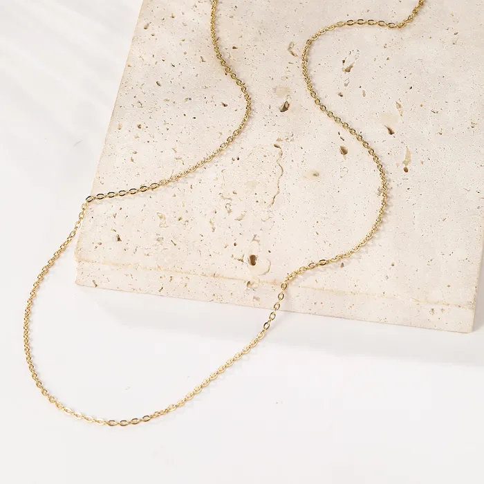 Hey Happiness Necklaces Unisex Cable Chain Necklace Gold Hey Happiness Necklaces Unisex Cable Chain Necklace Gold