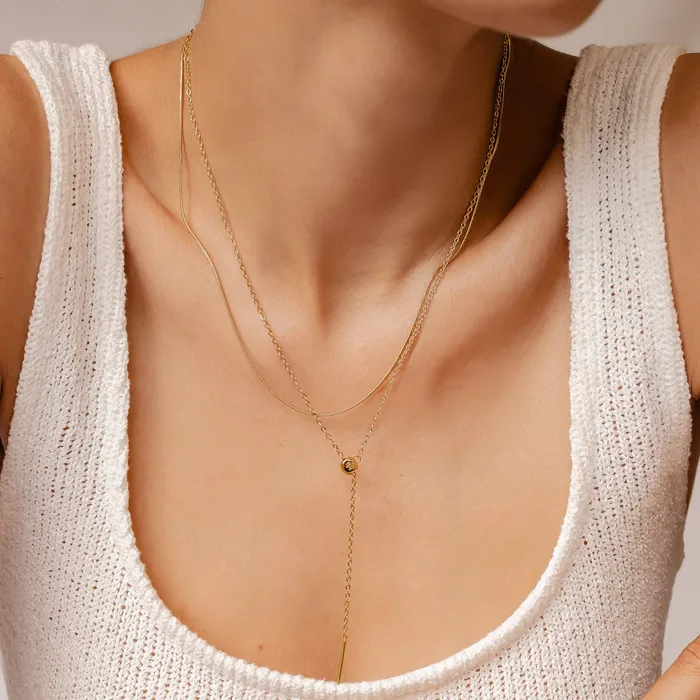 Hey Happiness Necklaces Unisex Cable Chain Necklace Gold Hey Happiness Necklaces Unisex Cable Chain Necklace Gold