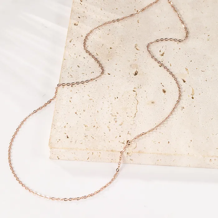 Hey Happiness Necklaces Unisex Cable Chain Necklace Gold Hey Happiness Necklaces Unisex Cable Chain Necklace Gold