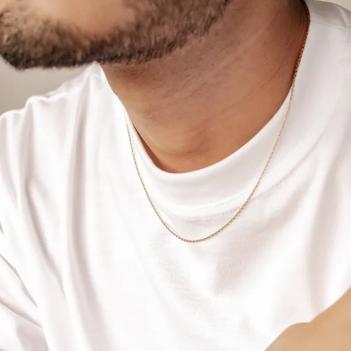 Hey Happiness Necklaces Unisex Cable Chain Necklace Gold Hey Happiness Necklaces Unisex Cable Chain Necklace Gold