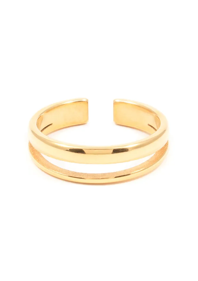 Hey Happiness Rings Double Band Simple Ring Hey Happiness Rings Double Band Simple Ring