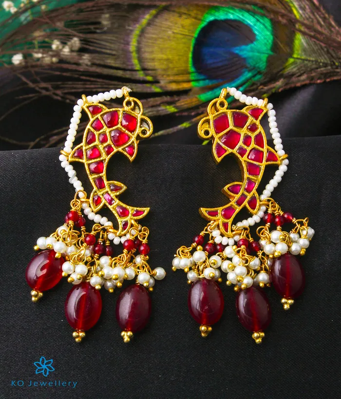 kundan Earrings The Hayaa Silver Kundan Earrings