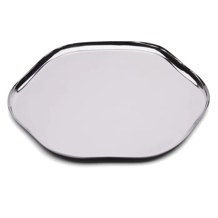 Leeber Bracelets Leeber Organic Shape Tray Silver Stainless Steel Leeber Bracelets Leeber Organic Shape Tray Silver Stainless Steel