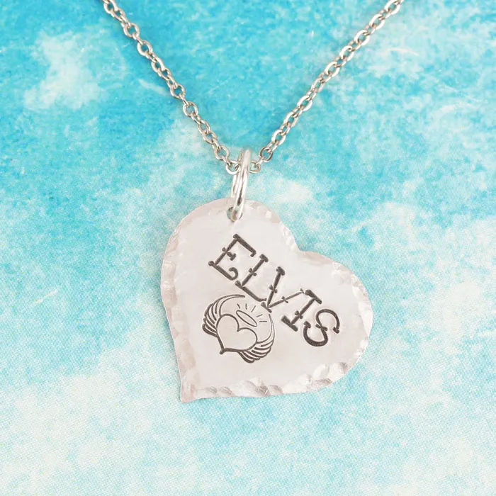 Necklaces DS 38 Heart with Wings and Halo Metal Design Stamp 8mm Beaducation Original