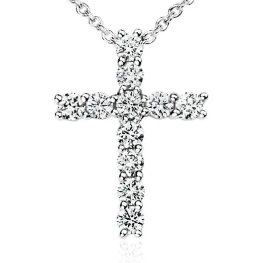 Necklaces GB Natural Earth Mined Diamond Cross Necklace
