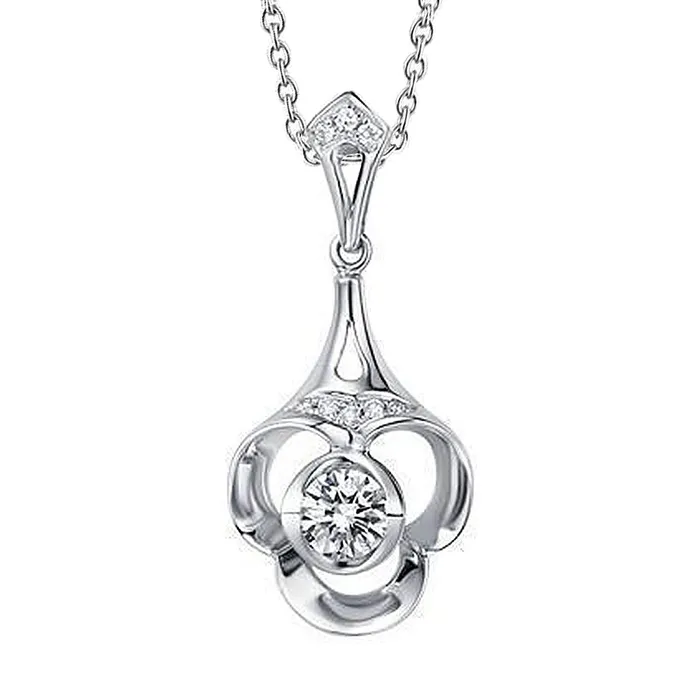 Necklaces GB Pendant Necklace 150 Ct Round Brilliant Cut Natural Earth Mined Diamonds White Gold 14K Necklaces GB Pendant Necklace 150 Ct Round Brilliant Cut Natural Earth Mined Diamonds White Gold 14K