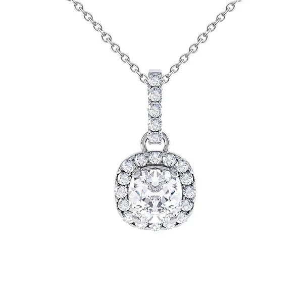 Necklaces GB Pendant Necklace With Chain 260 Carats Natural Earth Mined Diamonds White Gold 14K Necklaces GB Pendant Necklace With Chain 260 Carats Natural Earth Mined Diamonds White Gold 14K