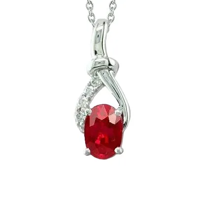 Necklaces GB Red Ruby And Natural Earth Mined Diamonds 325 Ct Pendant Necklace White Gold 14K Necklaces GB Red Ruby And Natural Earth Mined Diamonds 325 Ct Pendant Necklace White Gold 14K