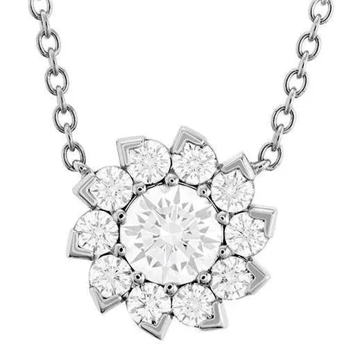 Necklaces GB Sparkling Round Cut Natural Earth Mined Diamond Necklace Pendant 270 Carats White Gold 14K Necklaces GB Sparkling Round Cut Natural Earth Mined Diamond Necklace Pendant 270 Carats White Gold 14K