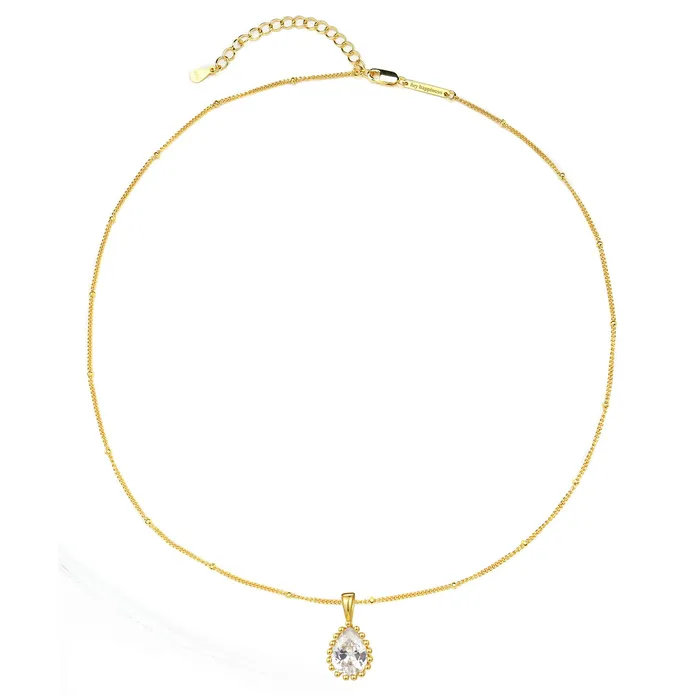 Necklaces Hey Happiness April Diamond Birthstone Necklace Sterling Silver