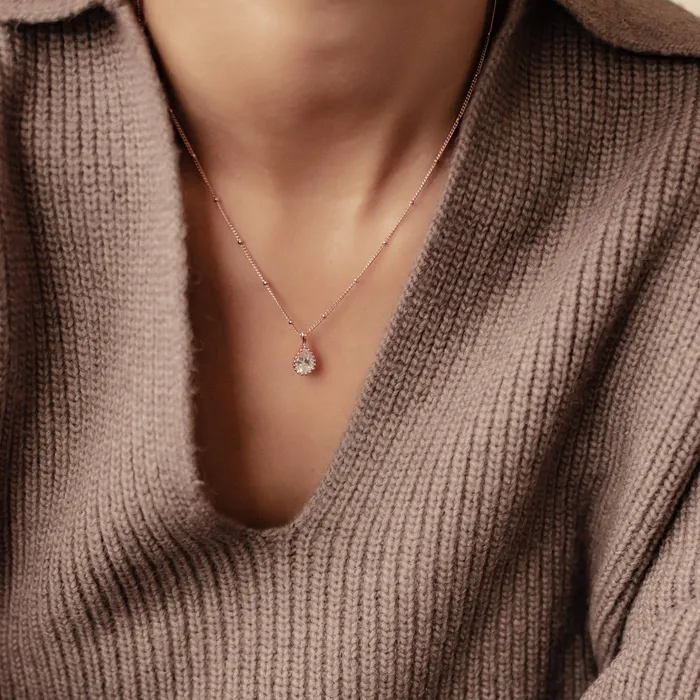 Necklaces Hey Happiness April Diamond Birthstone Necklace Sterling Silver Necklaces Hey Happiness April Diamond Birthstone Necklace Sterling Silver