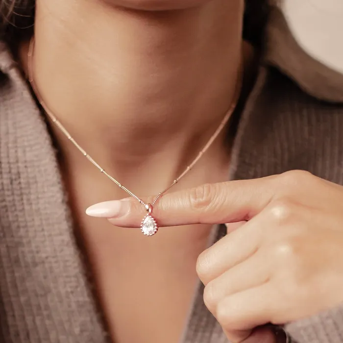 Necklaces Hey Happiness April Diamond Birthstone Necklace Sterling Silver Necklaces Hey Happiness April Diamond Birthstone Necklace Sterling Silver