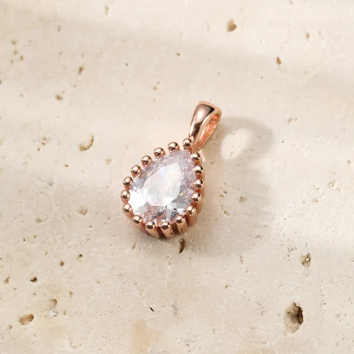 Necklaces Hey Happiness April Diamond Birthstone Necklace Sterling Silver Necklaces Hey Happiness April Diamond Birthstone Necklace Sterling Silver