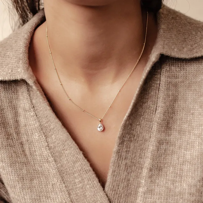 Necklaces Hey Happiness April Diamond Birthstone Necklace Sterling Silver Necklaces Hey Happiness April Diamond Birthstone Necklace Sterling Silver