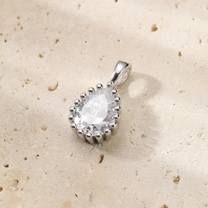 Necklaces Hey Happiness April Diamond Birthstone Necklace Sterling Silver Necklaces Hey Happiness April Diamond Birthstone Necklace Sterling Silver