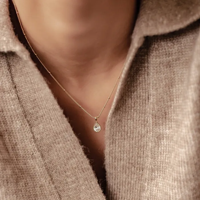 Necklaces Hey Happiness April Diamond Birthstone Necklace Sterling Silver Necklaces Hey Happiness April Diamond Birthstone Necklace Sterling Silver