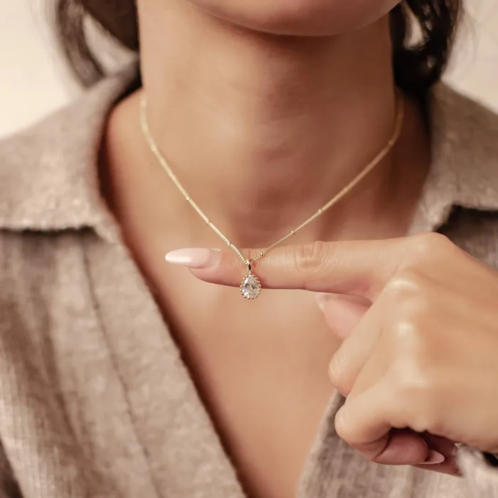 Necklaces Hey Happiness April Diamond Birthstone Necklace Sterling Silver Necklaces Hey Happiness April Diamond Birthstone Necklace Sterling Silver