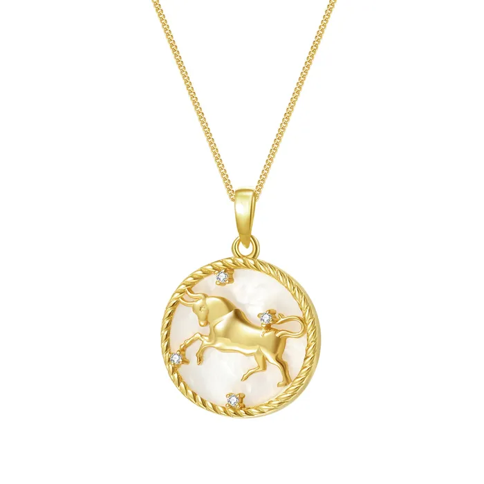 Necklaces Hey Happiness Taurus Zodiac Pendant Necklace