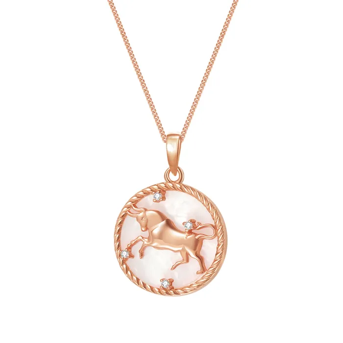 Necklaces Hey Happiness Taurus Zodiac Pendant Necklace Necklaces Hey Happiness Taurus Zodiac Pendant Necklace