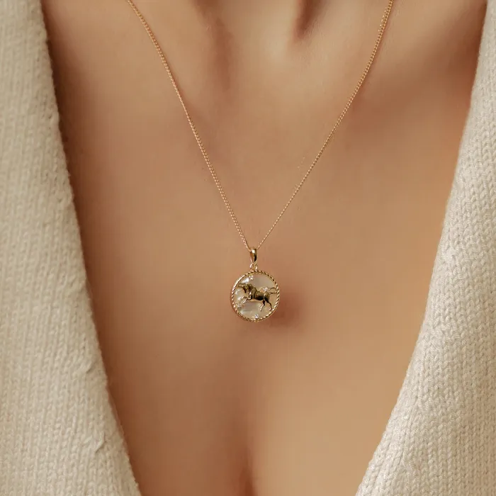 Necklaces Hey Happiness Taurus Zodiac Pendant Necklace Necklaces Hey Happiness Taurus Zodiac Pendant Necklace