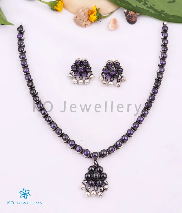 Necklaces Silversmith The Alaktha Addige Silver Necklace Amethyst