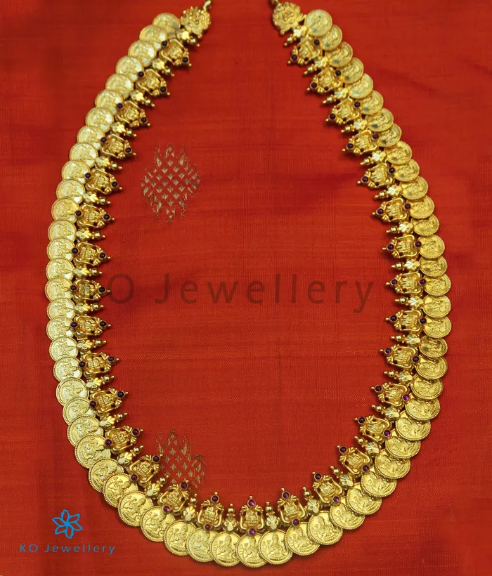 Necklaces Silversmith The Dhriti Antique Silver Lakshmi Kasumala Coin Necklace Set of 2