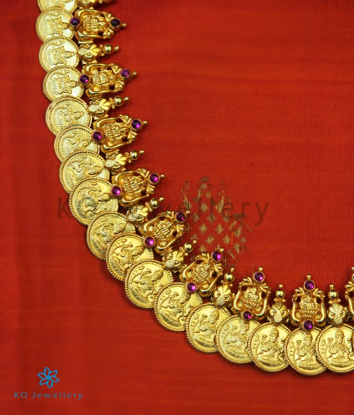 Necklaces Silversmith The Dhriti Antique Silver Lakshmi Kasumala Coin Necklace Set of 2