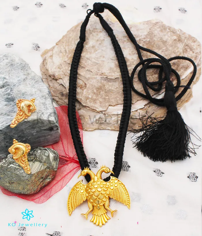 Necklaces The Dvirupa Gandaberunda Silver Thread Necklace Silversmith