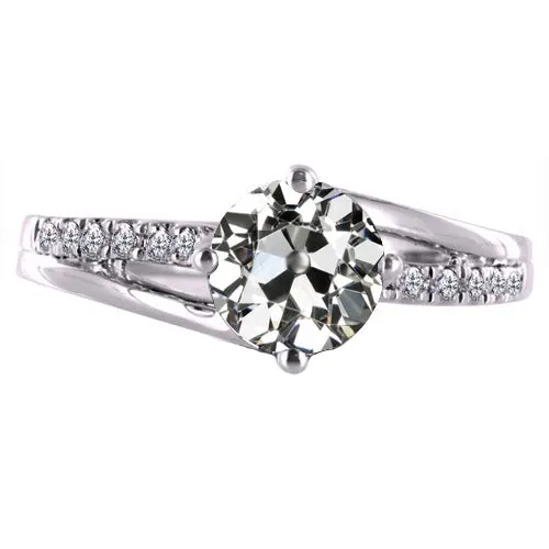 Old Cut Earth Mined Diamond Engagement Ring With Accents 250 Carats HarryChadEntcom Rings Old Cut Earth Mined Diamond Engagement Ring With Accents 250 Carats HarryChadEntcom Rings