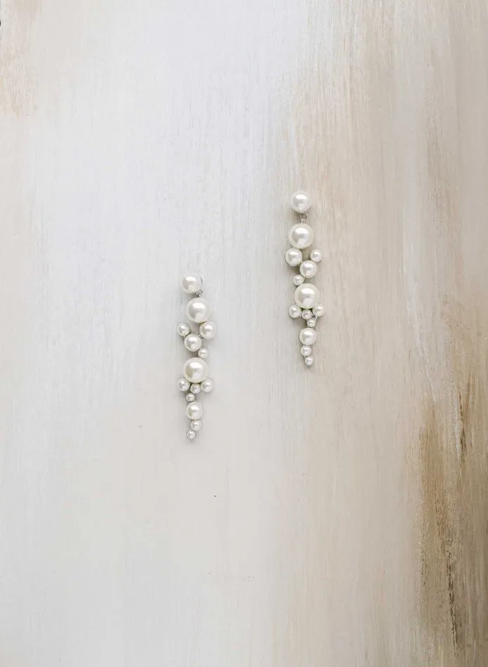 Pearl droplets bridal earrings Style 2427 twigs honey Earrings