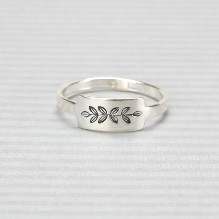 PSV Rings Sterling Silver Tab Ring Stamping Blank SIZE 8