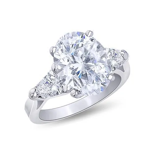 Rings 220 Carats Three Stone Natural Earth Mined Diamonds Anniversary Ring White Gold 14K GB Rings 220 Carats Three Stone Natural Earth Mined Diamonds Anniversary Ring White Gold 14K GB