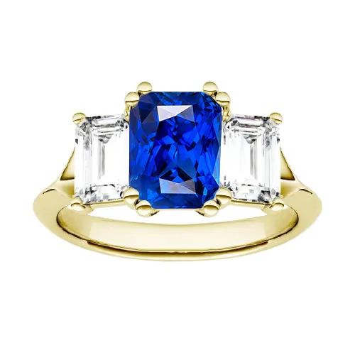 Rings 3 Stone Emerald Natural Earth Mined Diamond Sapphire Ring Split Shank Yellow Gold 2 Carats HarryChadEntcom Rings 3 Stone Emerald Natural Earth Mined Diamond Sapphire Ring Split Shank Yellow Gold 2 Carats HarryChadEntcom