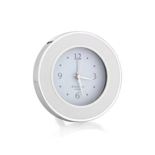 Rings Addison Ross Addison Ross White Silver Silent Alarm Clock
