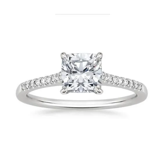 Rings Cushion Round 340 Carats Natural Earth Mined Diamond Engagement Ring White Gold 14K GB Rings Cushion Round 340 Carats Natural Earth Mined Diamond Engagement Ring White Gold 14K GB
