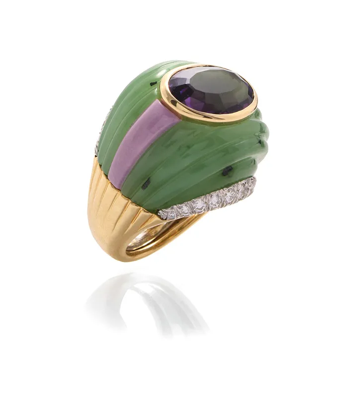 Rings David Webb Racing Stripe Ring