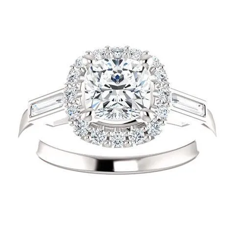 Rings GB 140 Carats Halo Natural Earth Mined Diamond Engagement Band Ring 3 Stone White Gold 14K Rings GB 140 Carats Halo Natural Earth Mined Diamond Engagement Band Ring 3 Stone White Gold 14K